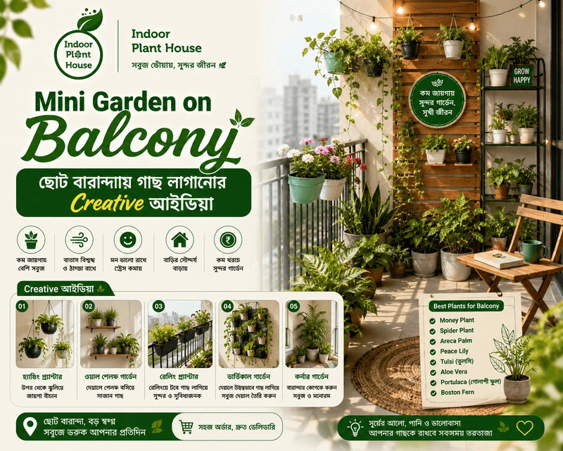 Mini Garden on Balcony – ছোট বারান্দায় গাছ লাগানোর Creative আইডিয়া